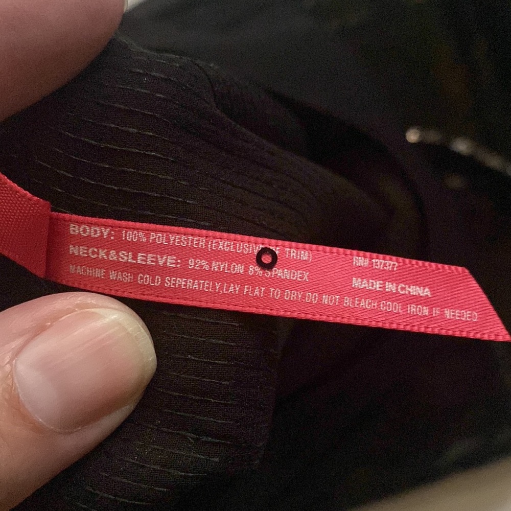 Ruby Ribbon Sheer Mesh Black Sequined Festive Top… - image 4